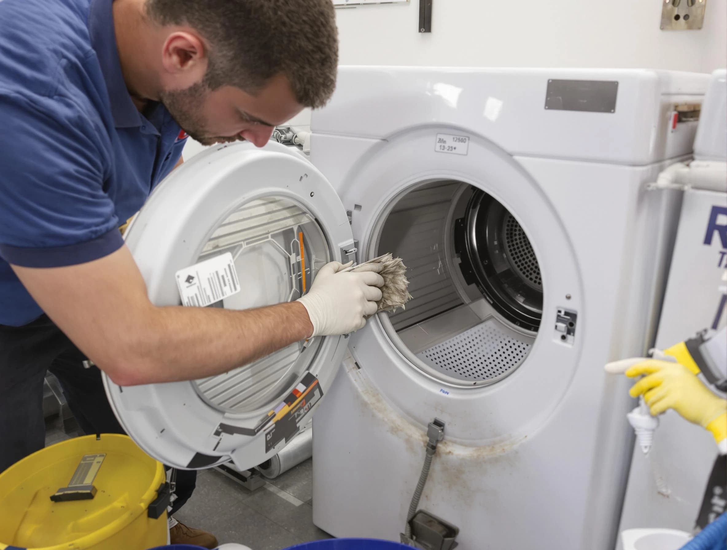 Indio Dryer Vent Cleaning specialist performing detailed lint trap cleaning service in Indio